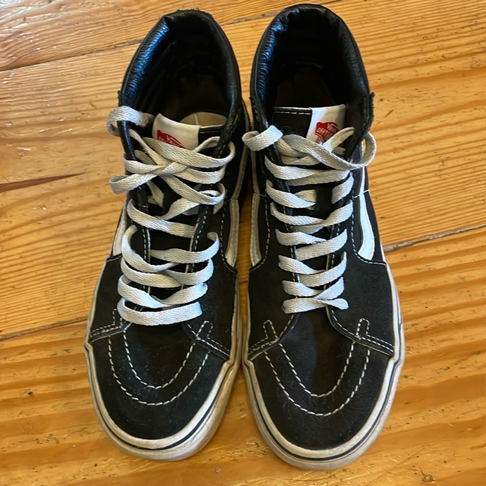 Vans high top sneakers, black, women’s size 6
